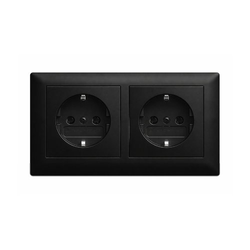 Busch-Jaeger - Stopcontact - Inbouw wandcontactdoos - Mat-Zwart