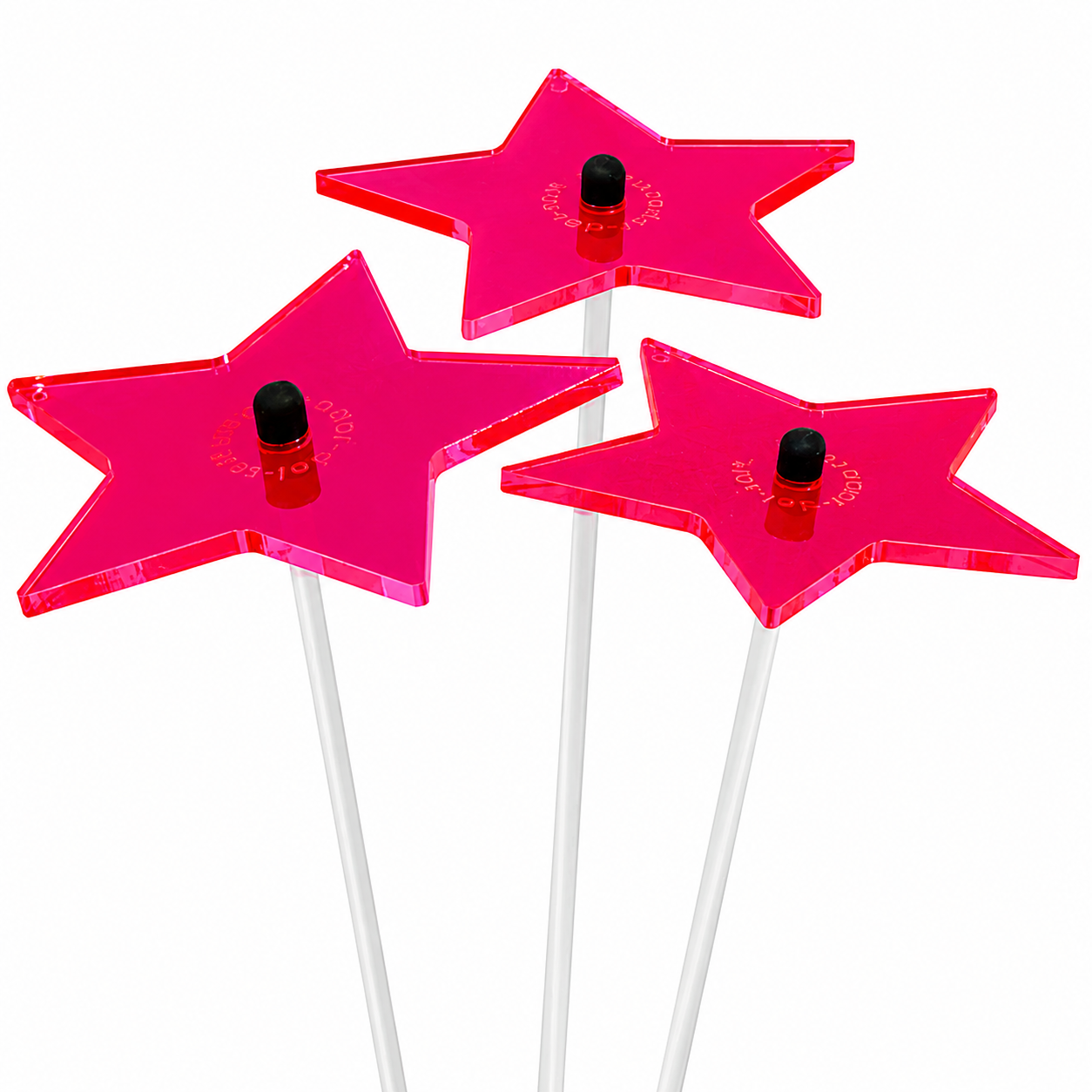 Zonnevangers Cazador Del Sol 3D Boeket ster - 80mm- Rood Set3